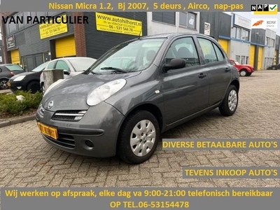 Nissan Micra 1.2 ELLE , diverse betaalbare auto's, wij