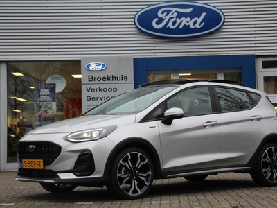 FORD FIESTA 1.0EB HYBRID ACTIVE X AUTOMAAT | NIEUWSTAAT! | PANODAK | NAVI | CAMERA | CLIMA | WINTERPACK | ADAPT. CRUISE | AUTO. INPARKEREN | PARK SENS V+A | FULL LED | 18' LM. VELGEN | UNIEK!