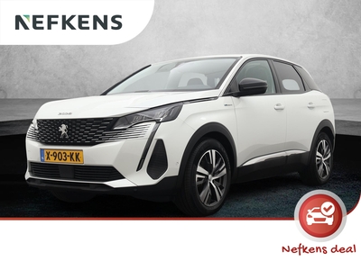 PEUGEOT 3008 SUV Allure 1.6 Plug-in HYbrid4 300pk Automaat | Navigatie | Achteruitrijcamera | Climate Control | Stoelverwarming | Keyless | Parkeersensoren v+a | Cruise Control | Led koplampen | Apple Carplay | Bluetooth | DAB+ radio | Donker getint glas | 18