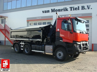 Renault K 480 13 LITER P6X6 - HMF KRAAN + HYVA 3 ZIJDIGE