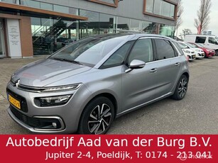 Citroen C4 Picasso 1.2 Automaat Hoge instap PureTech Shine uitvoering , Navigatie ,Achteruit rij camera , Parkeerhulp , Trekhaak , Cruise & Climate Controle , Parelmoer grijs metaallak !