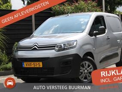 Citroen BERLINGO 1.5 BlueHDi 100PK 3-zitplaatsen, Airco, Radio DAB+, Trekhaak, Cruise Control, Apple Carplay/Android Auto, Betimmering, Lichtmetalen Velgen 16''