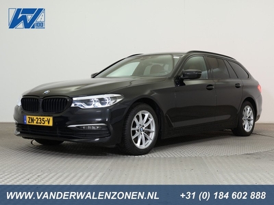 BMW 5 Serie Touring 520i 184pk Steptronic High Executive ECC NAVI LMV LED+ COGNAC.SPORT.LEDER STOELVERWARMING R.R.ZWART+GRILL D.GLAS PDC