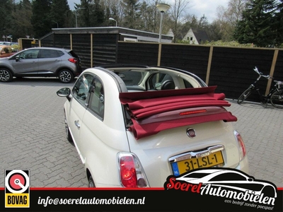 Fiat 500 C 1.2 Rock, elektr cabrio dak, clima, leer, p.sens.,