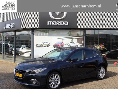 Mazda 3 HB 2.0 GT-M , Leder, Bose, Cruise, HUD, Navi, PDC, Clima, RVM, LMV 18 Inch, All Season, Stoelverwarming