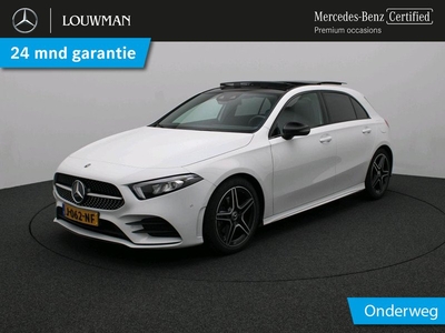 Mercedes-Benz A-Klasse 180 Business Solution AMG | Achteruitrijcamera | Panoramadak | Sfeerverlichting | Nightpakket | Inclusief 24 maanden MB Certified garantie voor Europa.