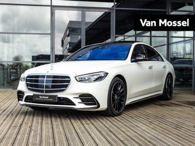 Mercedes-Benz S-klasse 580 e 4MATIC AMG Line | DESIGNO MAGNO CASHMERE WIT | PANORAMADAK | SOFT CLOSE | BTW | BURMESTER | NIGHT PAKKET | AIRMATIC | 360 CAMERA | RIJ-ASSISTENTIE PAKKET | STOELVENTILATIE |