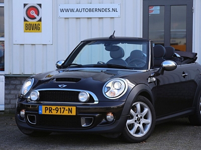 MINI Cabrio 1.6 Cooper S Chili Highgate Automaat*Perfect dealer Onderh.*Elek. Kap met Schuifstand/H&K/Leder/Stoelverw./Navi/Parkeersens.Crui