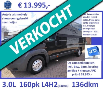 Z. Fiat Ducato 3.0L - 160pk - L4H3!! - 136.000km - zwart