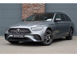 Mercedes-Benz E-Klasse Estate 300 de 4MATIC Premium+ AMG Line Aut9 | Panoramadak | Distronic+ | Memory | Burmester | Trekhaak | Surround Camera | Keyless Go | Stoelverwarming | Sfeerverlichting | Rijassistentiepakket+ |