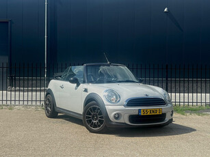 Mini Cabrio 1.6 One, Facelift, Airco, Leder, Navigatie, Stoelverwarming, ORG NL!