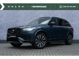 Volvo XC90 T8 Plug-in hybrid AWD Ultra Dark | Google | Stuurverwarming | LED | Head-Up Display | Adaptieve Cruise | Trekhaak | Getint Glas | Geïntrigeerd Kinderzitjes | Keyless | Stoelverwarming Voor + Achter | Draadloos Telefoon Opladen | DAB | Memory |