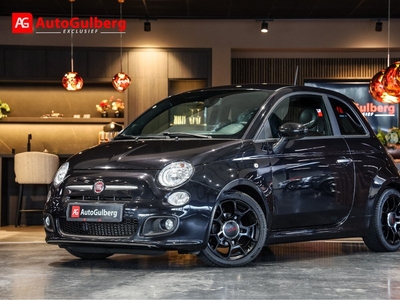 Fiat 500S 1.2 Sport Edition Facelift Black Optic, Sportstoelen met leder, Sport Design, Navigatie, Dual Drive, USB, MP3, Bleu & Me, Abarth