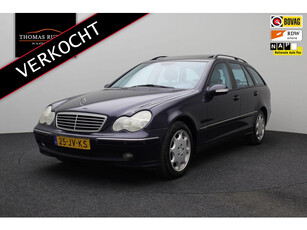 Mercedes-Benz C-klasse Combi 240 Elegance 2002 Youngtimer | NAP | Climate control | Cruise control | Schuif kanteldak | PDC | Elektrisch verstelbare stoelen | Lederen bekleding | Elektrische ramen + spiegels | Radio CD |