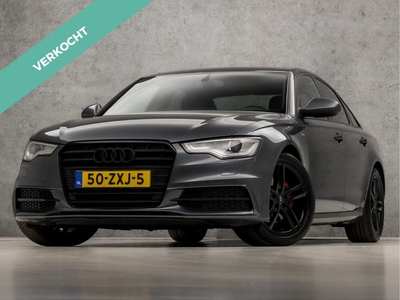 Audi A6 Limousine 2.0 TFSI S-Line Sport 180Pk Automaat (2X S-LINE, NAVIGATIE, MEMORY SEATS, LEDER/ALCANTARA, STOELVERWARMING, GETINT GLAS, TREKHAAK, ZWART HEMEL, KEYLESS START, NIEUWSTAAT)