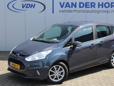 Ford B-MAX 1.0-101pk EcoBoost Style. Handige, praktische, nette en goed onderhouden hoogzitter ! Airco, cruise cntrl, metallic lak, Isofix, USB aansl., LM wielen, parkeersensoren achter etc.