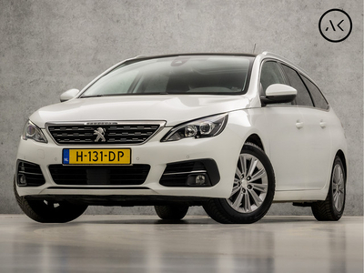 Peugeot 308 SW 1.2 PureTech Luxury Automaat (PANORAMADAK, APPLE CARPLAY, NAVIGATIE, STOELVERWARMING, 360 CAMERA, ADAPTIVE CRUISE, MASSAGE, TREKHAAK, LEDER, GETINT GLAS, NIEUWSTAAT)