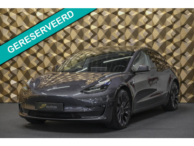 Tesla Model 3 Performance 462pk MJ2022 *Marge* Panoramadak Autopilot Elektrische achterklep 20