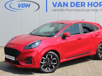 FORD PUMA 1.0-155pk ! EcoBoost Hybrid ST-Line X. Fabrieksgarantie t/m 11-01-2026. Volautm. airco, stoel-, stuur- en voorraam verwarming, B&O soundsysteem, camera, LED, 18