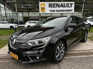 Renault MEGANE Estate 1.2 TCe Bose / Trekhaak / 17''LM Velgen / Centr. Deurvergrendeling / Dakrails / Elek. Spiegels / Achteruitrijcamera / Cruise / Blindspot Warning / Applecarplay / Androidauto / DAB /