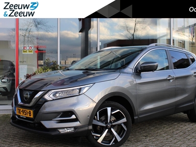 NISSAN QASHQAI 1.2 Tekna 115PK AUTOMAAT | Panorama dak | 360 Camera | Parkeersensoren Voor/Achter | Dode hoek detectie | Trekhaak | Navigatie | Elektrische bestuurdersstoel | Stoel/voorruit verwarming | Cruise control | Climate control |