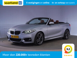 BMW 2 Serie CABRIO 220i M Sport High Executive Aut. [ Harman/Kardon Leder Navi prof. ]