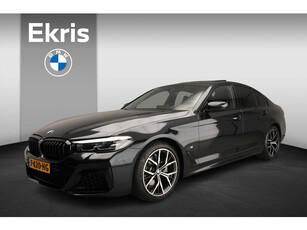 BMW 5 Serie Sedan 520i | M-Sportpakket | LED | Leder | HUD | Schuifdak | Trekhaak | Comfortzetels | DAB | Alu 19 inch