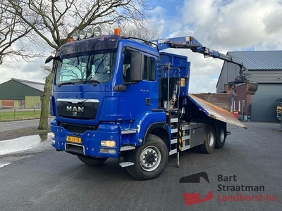 MAN TGS 26.400 6X6 BB met 2 zijden kipper en HMF 1643 Z 2