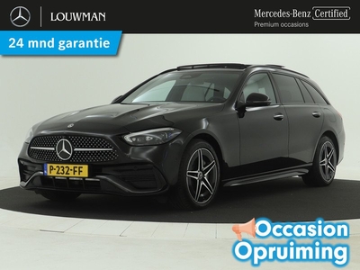 Mercedes-Benz C-Klasse Estate 300 e AMG Line | Panoramadak | 5 spaaks lichtmetalen velgen | MBUX screens | Navigatie | Lederen bekleding | inclusief 24 maanden MB Certified garantie voor europa