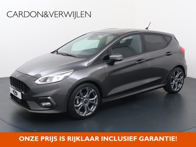 FORD FIESTA 1.0 EcoBoost ST-Line Navigatie | Climate controle | Verwarmde stoelen/stuur en voorruit | Extra getinte ramen | Parkeersensoren V+A |