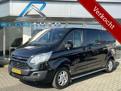 Ford Transit Custom DUBBELE CABINE LANG LEDER+NAVI+TREKH