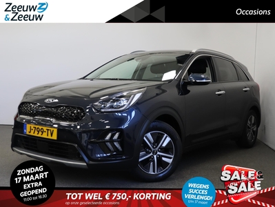 KIA NIRO 1.6 GDi Hybrid DynamicPlusLine | Trekhaak | Stoel en stuurverwarming | Lederen bekleding | Dodehoek detectie | Parkersensoren voor en achter |