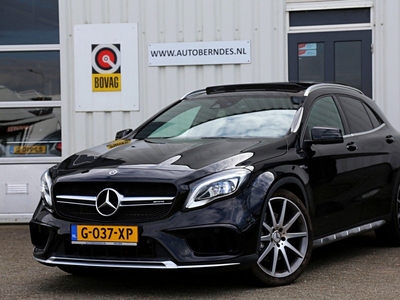 Mercedes-Benz GLA 45 AMG 380PK 4Matic*Perfect Onderh.*Perform.Seats/Pano/Sfeerverl./Apple Carplay-Android/LED/Camera/Dodehoek/Elek. Klep/Stoelverw