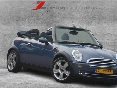 MINI Cooper Cabrio 1.6 Chili | Airco | Leer | Sportstoelen | Cruise-control | Stoelverwarming | PDC | NL auto!! | Prachtige Mini cabrio origineel Nederlands geleverd met een lage aantoonbare km-stand!! Uitgevoerd met bijna alle opties.