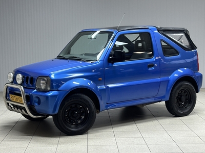 SUZUKI JIMNY 1.3 JLX Cabrio/ 4X4!/ Bull-Bar/ Trekhaak/ Stuurbekr./ C.V./ Elek. ramen + Spiegels/ LEDER. Stuur/ Radio-CD AUX.