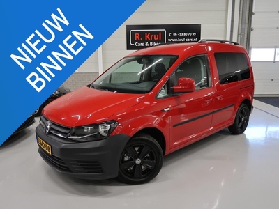 Volkswagen Caddy 1.4 TSI 125pk BMT Airco Trekhaak 2xSchuifdeur Sportvelgen 1e Eigenaar Boekjes Cruise control Standkachel Donker glas 5 zitplaatsen Zeer nette auto Dealer onderhouden Dakrails Stoelverwarming