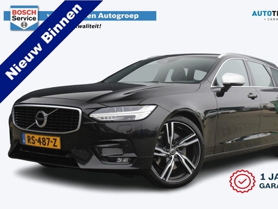 Volvo V90 2.0 T5 R-Design 255PK AUT | Incl 1 jaar garantie | 1ste eigenaar! | Trekhaak | Digitaal cockpit | Schuif / kantel dak | Half lederen | Navigatie | Memory stoelen | Apple Carplay | Lane keeping | Start / Stop | Cruise control Adaptive | Achterui