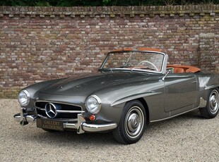 Mercedes-Benz 190 SL Gorgeously restored 190SL 'nut and bolt' restoration at a high level, Sleek bodywork and pristine chrome with contrasting dark gray paint, Stunning brown leather interior with new upholstery, Beautifully overhauled 1897 cc four-cylind