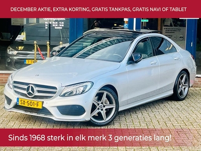 MERCEDES C-KLASSE 180 CDI Sport Edition AMG! NL AUTO 1e eigenaar NAP! Panorama l Navi l Camera l Leer l F1 l NIEUWSTAAT