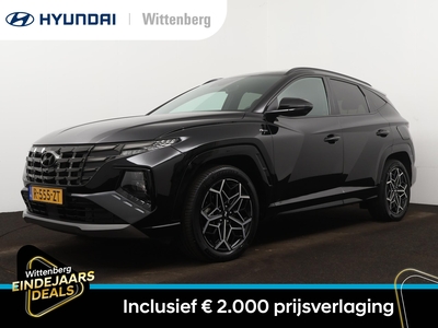 HYUNDAI TUCSON 1.6 T-GDI HEV N LINE | OUTLETDEAL!!! | CLIMA | CRUISE | ELEKTRISCHE KLEP | 19'' LMVELGEN | PRIVACY GLASS | FABRIEKSGARANTIE GELDIG T/M 2-2028! |