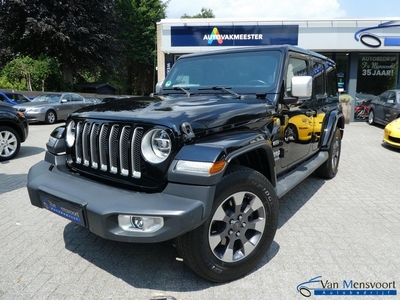 Jeep Wrangler Unlimited 2.0T 272PK Automaat Sahara 1eEig|Leder|DAB|Camera|Keyless|Dodehoek