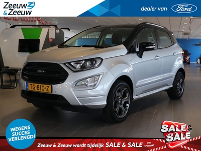 FORD ECOSPORT 1.0 EcoBoost ST-Line 125pk | Stoel- stuur en voorruitverwarming | Trekhaak | BLISS | B&O | Contrasterend dak en spiegels | Achteruit rij camera | Privacy glass