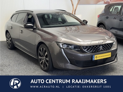 Peugeot 508 SW 1.6 PureTech Blue Lease GT Line STOF/LEDER NAVIGATIE CRUISE CONTROL APPLE CARPLAY/ANDROID RIJSTROOKSENSOREN DODEHOEKSENSOREN ACHTERUITRIJCAMERA ZEER MOOI !! LOCATIE 1001