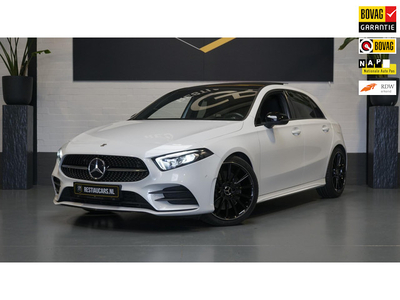 Mercedes-Benz A-klasse A250 AMG Night AUTOMAAT-AMBIANCE-CAMERA-KEYLESS-MBUX-MULTIBEAM-NAVIGATIE-PANORAMA