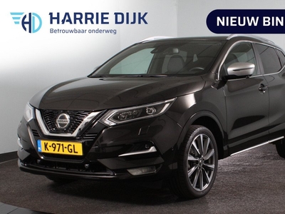 Nissan QASHQAI 1.3 DIG-T 140 PK Tekna + | Panodak | Adapt Cruise | Stoelverw. | 360 Camera | PDC | NAV + App. Connect | Auto. Airco | Trekhaak | LM 19