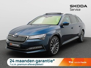 Skoda Superb Combi 1.4 TSI iV Laurin & Klement 218PK DSG Panoramadak, trekhaak, leder, 360 gr. camera, Canton, stoelventilatie, virtual pedal, winterpakket Plus, Columbus, 19'' lichtmetaal