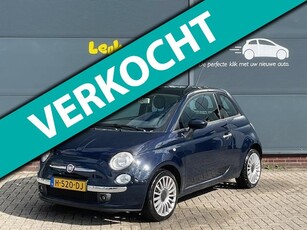 Fiat 500 1.2 Lounge *donkerblauw *velgen 16 inch *VERKOCHT*