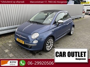 Fiat 500C 1.2 Lounge 156Dkm, Half Leer, Airconditioning