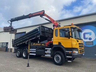 Scania P360 CB4X4*4 HHA Euro 5 - 3-seiten kipper + Krane -