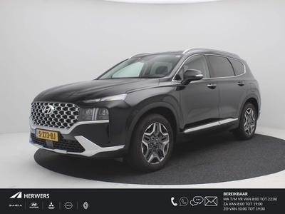 HYUNDAI SANTA FE 1.6 T-GDI HEV 230PK Premium AUTOMAAT / LEDEREN BEKLEDING / ADAPTIVE CRUISE CONTROL / HUD DISPLAY / 5-PERSOONS / NAVIGATIE / STOELVERWARMING VOOR / STOEL KOELING VOOR / AIRCO CLIMATE CONTROL / 19